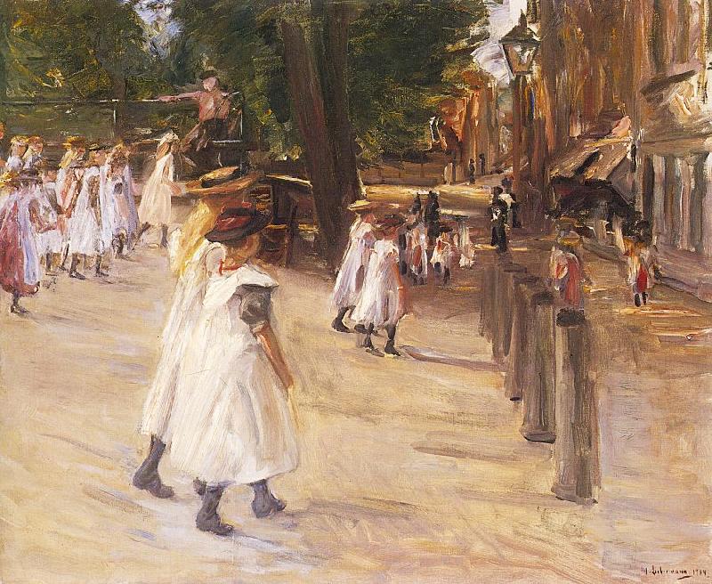 Max Liebermann On the Way to School in Edam Sweden oil painting art